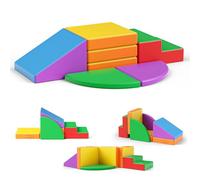 STYPLZ Set di 9 blocchi di schiuma per bambini, set di lucchetti giganti, multicolore (5 pezzi, filo perlato, colore PU)