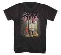 Styx Grand Illusion Men's T Shirt Rock Band Album Cover Concert Tour Music Tee Black M