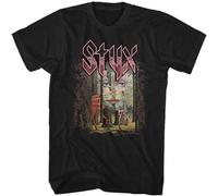 Styx The Grand Illusion Album Hard Rock Concert Tour T Shirt Black S