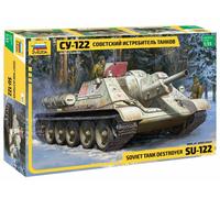 Su-122 Soviet Self Propelled Gun WWII Tank 1:35 Plastic Model Kit ZVEZDA