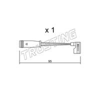 SU.164 TRUSTING Contatto segnalazione, Usura past. freno/mat. d'attrito per MERC