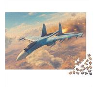 Su-33 Fighter Jet Puzzle 1000 Pezzi Per Adulti Fighter Plane Puzzle Rilassamento Per Lei O Lui Idea Regalo Qualità Premium Multicolore Collezione Challenge Art Collection 1000pcs (75x50cm)