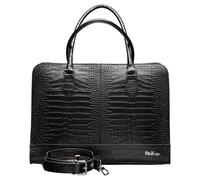 Su.B Borsa per Laptop 15,6 Pollici - Compatibile con 15" e 14", Cinghia Trolley, Pelle Stampa Cocco, Made in Italy, Tracolla - Bordeaux