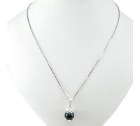 Su Coccu collana argento sardo con pendente onice nero portafortuna sardo