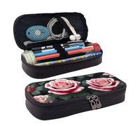 Su Misura Astuccio Portamatite Rose Flower Of Many Fans Print Portapenne Con Cerniera Slot Matite Astuccio Per Insegnanti, Ufficio, Ragazzi, 20X9X4Cm