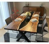 Su Misura Epossidica Legno Cena Table Top - 244cm x 122cm Personalizzato A