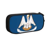 Su Misura Porta Matite Louisiana State Flag Print Portapenne Cerniera Doppio Portamatite Borsa Per Ragazzi, Adulto, Ragazze, 20X9X4Cm
