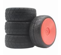 Su Per Strada Pneumatici Cerchi Per Corsa Per HPI Per HSP 1/10 Rc | Gomma Per strada pneumatici Per corsa con mozzo bianco/nero, presa salda e bassa usura per la pista RC