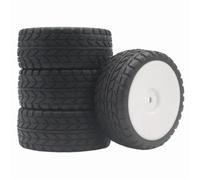 Su Per Strada Pneumatici Cerchi Per Corsa Per HPI Per HSP 1/10 Rc | Gomma Per strada pneumatici Per corsa con mozzo bianco/nero, presa salda e bassa usura per la pista Accessori