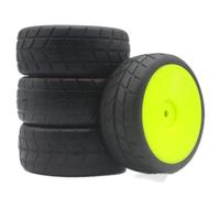 Su Per Strada Pneumatici Cerchi Per Corsa Per HPI Per HSP 1/10 Rc | Gomma Per strada pneumatici Per corsa con mozzo bianco/nero, presa salda e bassa usura per la pista RC