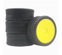 Su Per Strada Pneumatici Cerchi Per Corsa Per HPI Per HSP 1/10 Rc | Gomma Per strada pneumatici Per corsa con mozzo bianco/nero, presa salda e bassa usura per la pista Pneumatici