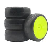 Su Per Strada Pneumatici Cerchi Per Corsa Per HPI Per HSP 1/10 Rc | Gomma Per strada pneumatici Per corsa con mozzo bianco/nero, presa salda e bassa usura per la pista Rc Pneumatici Set
