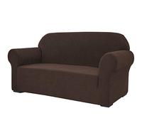 SU SUBRTEX Copridivano elasticizzato in tessuto jacquard per divano, poltrona e poltroncina antiscivolo (X-large, marrone scuro)