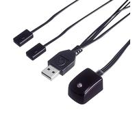 SUA - Ripetitore a infrarossi per telecomando TV, con porta USB e ricevitore per decoder via cavo/STB/amplificatore, ripetitore IR esteso - SUA (controllo 2 dispositivi)