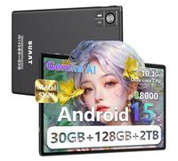 SUAAT 2026 Tablet Android 15【30 GB + 128 GB+ 2 TB】【Gemini AI】 10,1 pollici, Widevine L1, Octa Core, 8000 mAh, 8 MP + 5 MP, BT 5.0, GPS, GMS, tablet con custodia di protezione, Nero
