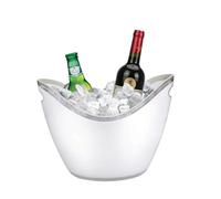 Suaglass Secchio Per Champagne vino Secchiello Porta Ghiaccio Cestello Bianco