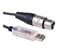 Suamdoen Adattatore di interfaccia USB a DMX512 3PIN XLR Controller di illuminazione palcoscenico per computer PC Dimmer USB a cavo convertitore seriale DMX RS485 (lunghezza: 3 m)