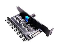 Suammiitstrieadea 12V Computer PC Case Ventola di Raffreddamento Hub Regolatore 4Pin 3Pin Velocità Controller 4, Set D, 3.9x2x1.2 Pollici Pacchetto