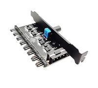 Suammiitstrieadea 12V Computer PC Case Ventola di Raffreddamento Hub Regolatore 4Pin 3Pin Velocità Controller 3, Set C, 3.9x2x1.2 Pollici Pacchetto