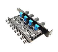 Suammiitstrieadea 12V Computer PC Case Ventola di Raffreddamento Hub Regolatore 4Pin 3Pin Velocità Controller 5, Set E, 3.9x2x1.2 Pollici Pacchetto