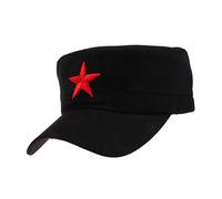 Suammiitstrieadea Cappello da uomo e donna in cotone con stelle rosse, per campeggio, escursionismo, viaggi, nero, Nero , 8
