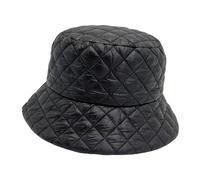 Suammiitstrieadea Cappello invernale imbottito alla moda trapuntato da pescatore per adulti, donne e ragazze, nero, Nero , 8