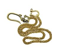 Suammiitstrieadea Catena da uomo per jeans da motociclista, catena a serpente punk musicista catena con gancio a U, Catena con gancio a teschio, 46cm, come descrizione