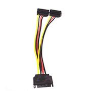 Suammiitstrieadea Cavo di alimentazione SATA sdoppiatore a Y Computer SATA 15-pin Cord 1-drag-2 adattatore Hard Disk Accessorio