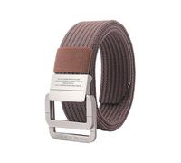 Suammiitstrieadea Cintura regolabile con doppio anello a D per uomo e donna, robusta e alla moda e facile da regolare. Cintura in tela rossa, Caff, 120 cm