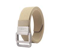 Suammiitstrieadea Cintura regolabile con doppio anello a D per uomo e donna, robusta e alla moda e facile da regolare. Cintura in tela rossa, cachi, 120 cm