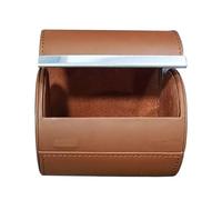 Suammiitstrieadea Cravatta da viaggio per gli uomini di viaggio regalo di affari PU cuoio degli uomini cravatta caso nero, Marrone scuro, 8,5 x 11 cm, 8.5x11cm