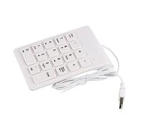 Suammiitstrieadea Mini USB 18 tasti Num Pad Numerico Tastiera Tastiera per Laptop Bianco