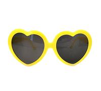 Suammiitstrieadea Occhiali effetto luce di notte bella amore cuore occhiali da sole giallo