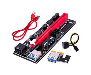 Suammiitstrieadea PCI-E VER 009S 1x a 16x Prolunga Grafica Adattatore USB 3.0 Cavo USB Rosso