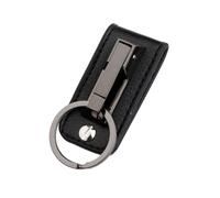 Suammiitstrieadea Portachiavi di ricambio per cintura da uomo in pelle, elegante, anticorrosivo, lucido, galvanizzato, antiruggine, nero, Nero , as description