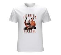 SUAN MEI ROU Amazing Male T Shirt Casual Oversized Charles Leclerc Victory Essential White S