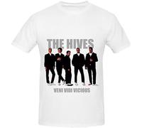 SUAN MEI ROU The Hives Veni Vidi Vicious 80S Men O Neck Printed Tee Shirts White S