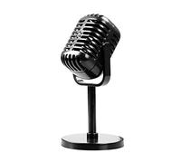 suanbeiii Aggiornato Retro Microfono Puntelli Modello Vintage Microfono Stage Tavolo Decor Plastica Microfono Falso Microfono Antico