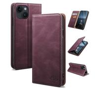 SUANDUCK Custodia per iPhone 14 Plus da 6,7 pollici, in pelle, con chiusura magnetica, scomparto per carte di credito, supporto regolabile e protezione contro le cadute a 360°, con Apple 14 Plus