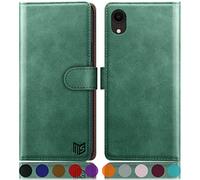 SUANPOT Cover per iPhone XR 6,1 pollici Blocco RFID Portafoglio Slot CarteSupporto Cellulare Magnetica custodia Pelle Sintetica Cover per apple XR Verde Chiaro