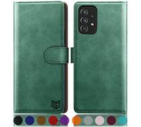 SUANPOT Cover per Samsung Galaxy A53 5G Blocco RFID Portafoglio Slot CarteSupporto Cellulare Magnetica custodia Pelle Sintetica Cover per Samsung A53 5G Verde Chiaro