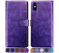 SUANPOT - Custodia a portafoglio per iPhone XS Max da 6,5", con blocco RFID, in pelle, con porta carte di credito, custodia a portafoglio, antiurto, per donne e uomini, per Apple XS Max/XSMAX