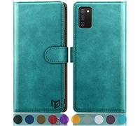 SUANPOT - Custodia a portafoglio per Samsung Galaxy A02S, colore: Blu Verde
