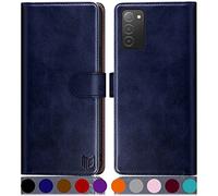 SUANPOT Custodia a portafoglio per Samsung Galaxy A03S 【Blocco RFID】 Porta carte di credito, Flip Folio Book PU Custodia in pelle per telefono antiurto Cover donna uomo per Samsung A03S custodia (blu)