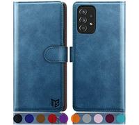 SUANPOT Custodia a portafoglio per Samsung Galaxy A53 5G con RFID (cielo blu)