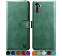 SUANPOT Custodia a portafoglio per Samsung Galaxy Note 10 (verde marino, per Samsung Galaxy Note 10)