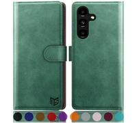 SUANPOT Custodia per Samsung S24 Plus/S24+ Cover Portafoglio [Blocco RFID] [Shell TPU] in Pelle Sintetica Tasca Carte Antiurto di Con Slot per Schede di per S24 Plus case Verde Chiaro