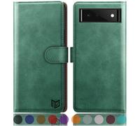 SUANPOT for Google Pixel 6A(Non Pixel 6/6Pro) Wallet case ?RFID Blocking? Credit Card Holder Flip Folio Book PU Leather Phone case Shockproof Cover W