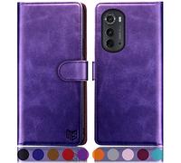 SUANPOT for PU Motorola Edge 2022 5G Custodia a borsellino Porpora