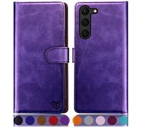 SUANPOT for PU Samsung Galaxy S23 Custodia a borsellino Porpora
